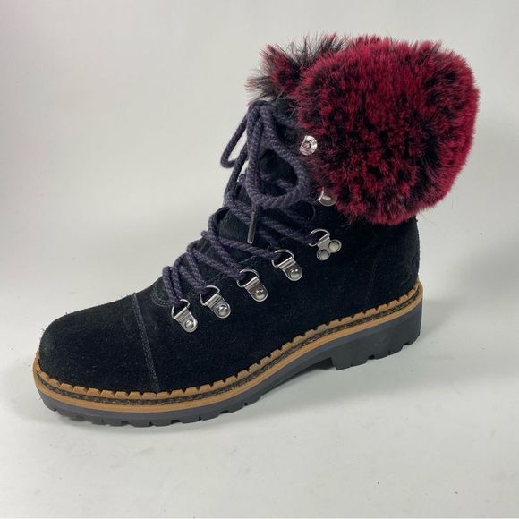 Sam Edelman Women's Bowen Boots Color Black/Raspberry Wine SZ 6 - Picture 5 of 12